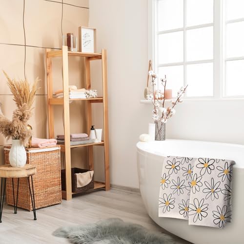Double-Soft Daisy Floral Bath Towels for Home Gym