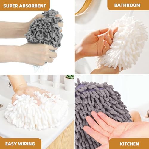 BCIBhucy Fluff Ball Hand Towels
