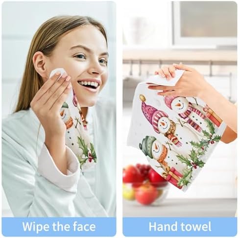 Charming Christmas Washcloth Set - Multi-Use Soft Absorbent Durable