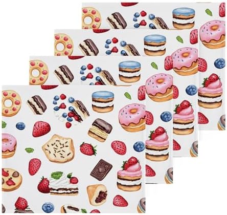 Xigua Cute Watercolor Sweets Washcloths Set of 2