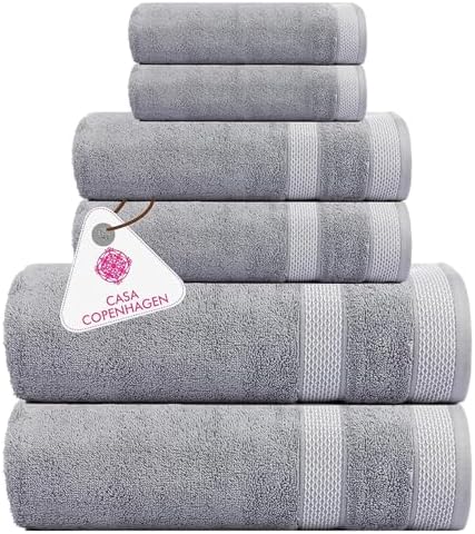 CASA COPENHAGEN Solitaire 6 Piece Towel Set