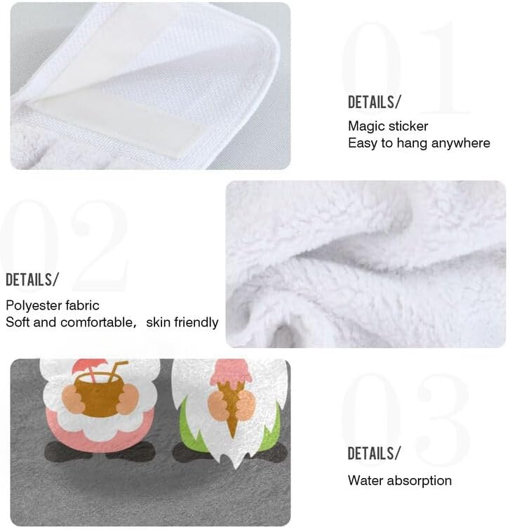 Summer Gnomes Ice Cream Hand Towels
