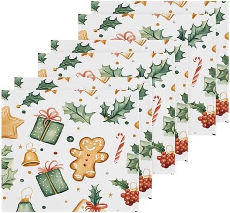Xigua Cute Christmas Pattern Washcloths Set of 2 12 X 12 Inch