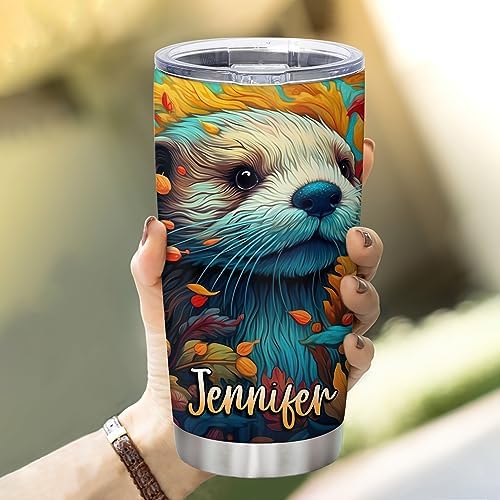 Hyturtle Otter Lovers Personalized Tumbler