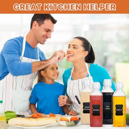 10-Piece Set of 16oz Condiment Squeeze Bottles