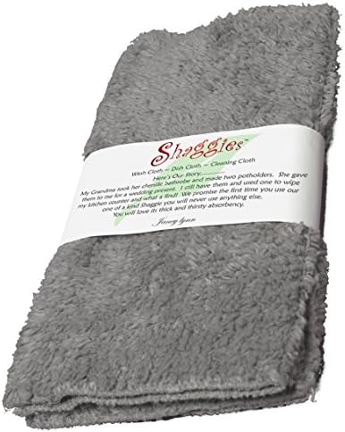 Goosie Grey Shaggies Chenille Washcloth 10x10