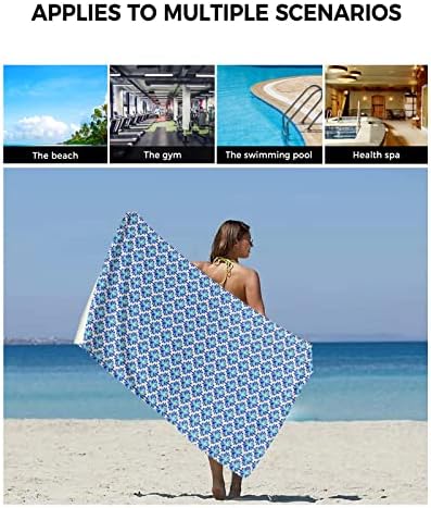 Boanket Blue Flowers 3-Piece Bath Towel Set