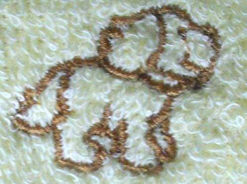Self Suffie Elongated Washcloth with Custom Embroidery