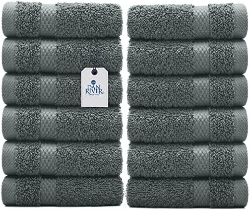 DAN RIVER Premium 100 Cotton Face Wash Cloths 12 Pack