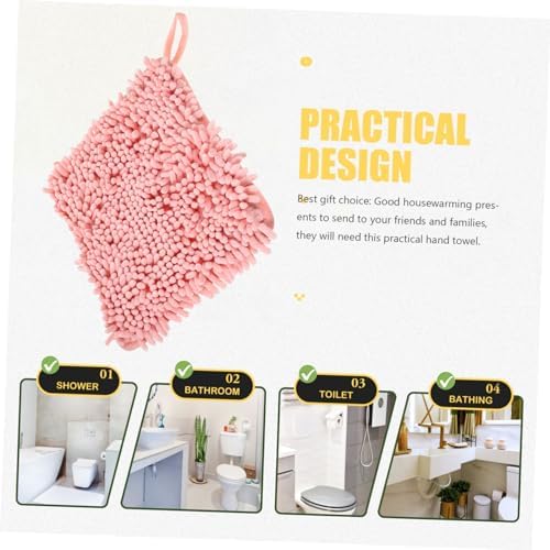 ABOOFAN Hanging Chenille Hand Towel with Lanyard