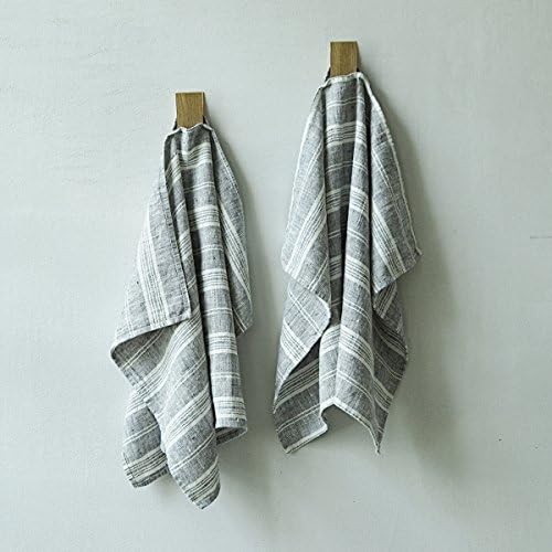 Set of 2 LinenMe Hand Towels 18x26 Graphite Europe-Made