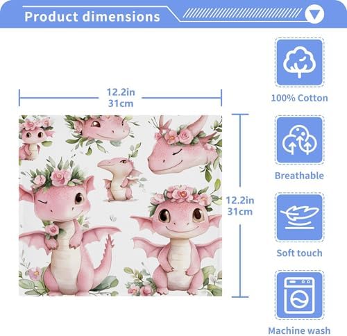 Cute Dragon Washcloth Set for Fast Drying