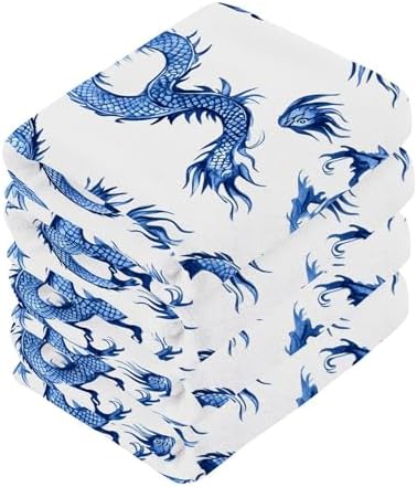 Xigua Blue Dragons Ultra Soft Washcloth Set