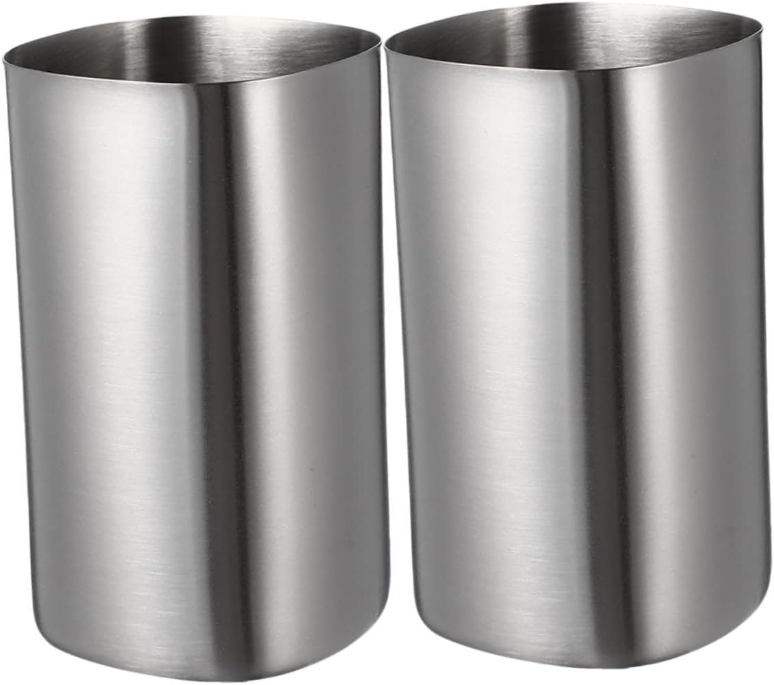 Sturdy Stainless Steel Pint Cups Stackable Metal Cups for Coffee Drinks