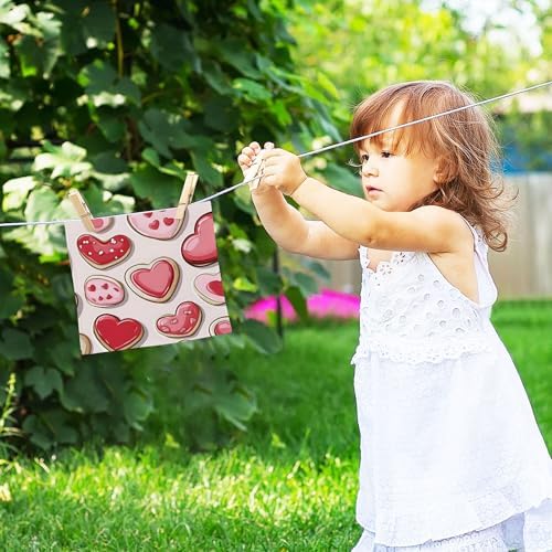 Xigua Valentines Cookies Washcloth Set - 2-12PCS 12x12