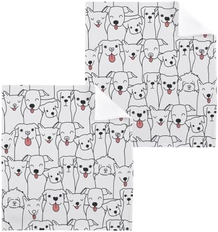 YETTASBIN Funny Dog Washcloths