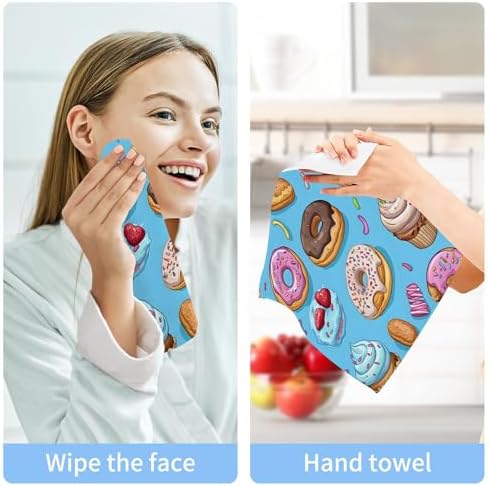 Xigua Cupcakes Washcloths Set of 4 12x12 Inch