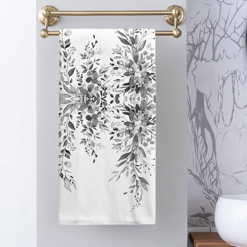 Premium 2-Pack Gray Eucalyptus Bathroom Hand Towels