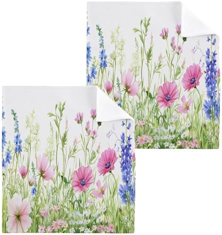 xigua Colorful Wildflowers Washcloth Set