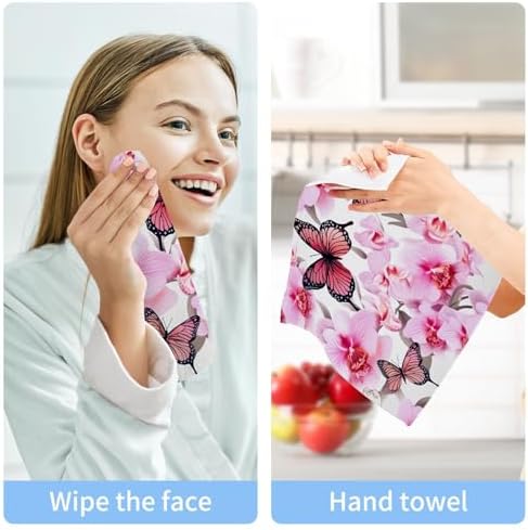 YETTASBINButterfly Flower Washcloth Set 2-Pack