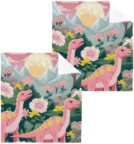 Dinosaur-themed Face Towel Set for Kids Babies