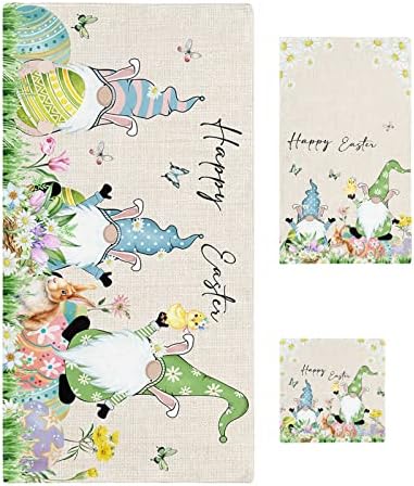 CosyBright 3 Piece Bath Towels Set Easter Bunny