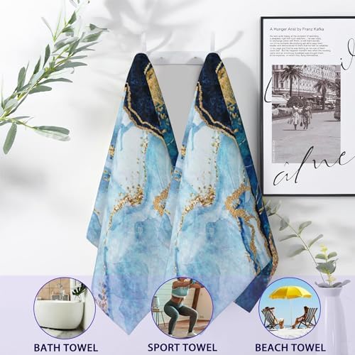 Vibrant Marble Hand Towels Set of 2