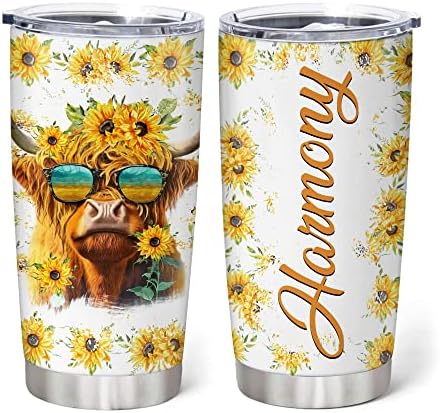 Hyturtle Customized Name Tumbler 20oz With Lid for Women
