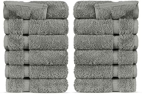 Get 12 Luxury Turkish Washcloths Set Soft Durable -FTB Collection
