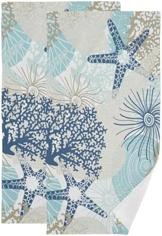 Kenadvi Nautical Hand Towels Set - 2 x 14 x 28