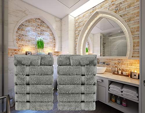 Get 12 Luxury Turkish Washcloths Set Soft Durable -FTB Collection