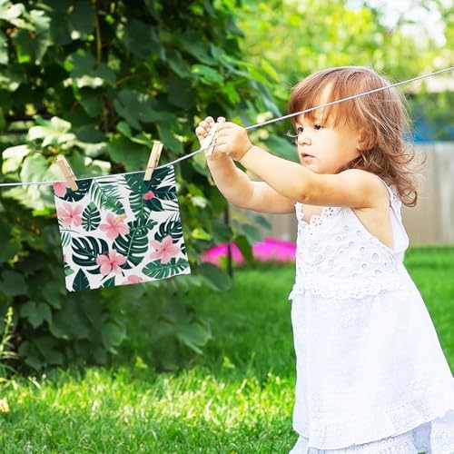 Tropical Leaves 4-Piece Cotton Washcloth Set