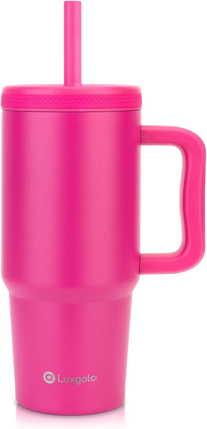 Luxgola 24oz Tumbler with Handle and Leak-Proof Lid