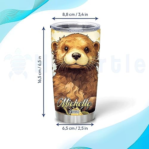 Hyturtle Otter-Themed Personalized Stainless Steel Tumbler 20oz