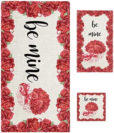 3-Pack Rose Linen Towels Set