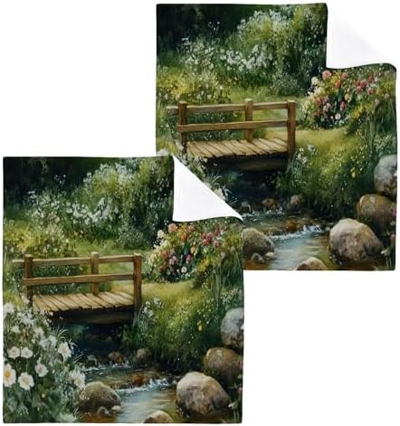 Bath Kitchen essentials - Xigua Watercolor Washcloth Set