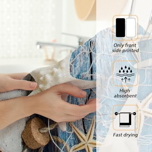 Detscripts Starfish Seashell Hand Towels