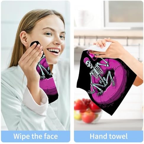 Skeleton Washcloths - Soft Absorbent Reusable Face Towels