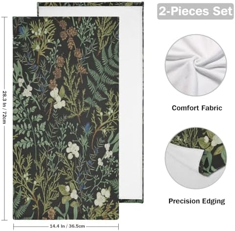 XALOGEER Botanical Floral Hand Towels Set