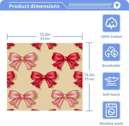 Perfect-Sized Red Pink Washcloth Set for Babies Kids