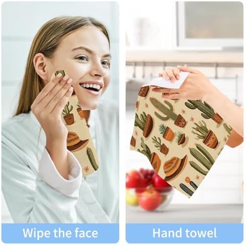 SUABO Soft Cotton Bath Washcloths 12x12 inches 2 Piece Set