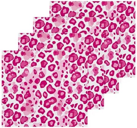Pink Leopard Washcloths 2-Pack Soft Reusable Cotton Face Towels