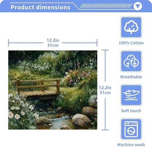 Bath Kitchen essentials - Xigua Watercolor Washcloth Set