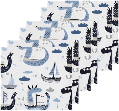 Viking Dragon Ship Washcloth Set - Fast Drying MultiPurpose Face Body Towels