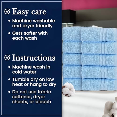 HALLEY Turkish Cotton Towels Pack of 10