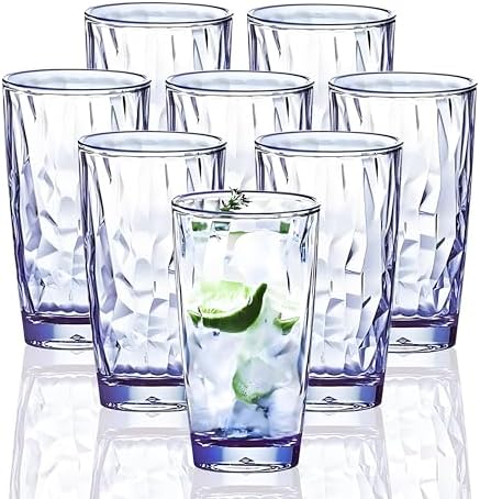BPA-Free Shatterproof 15Oz Plastic Drinking Glasses