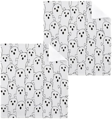 Halloween Ghost Washcloths 2 Pack