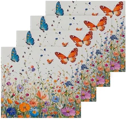 Stunning Xigua Vibrant Wildflowers Washcloth Set for Your Home or Travel