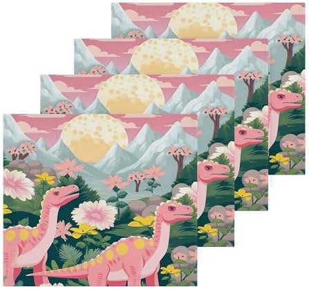 Dinosaur-themed Face Towel Set for Kids Babies