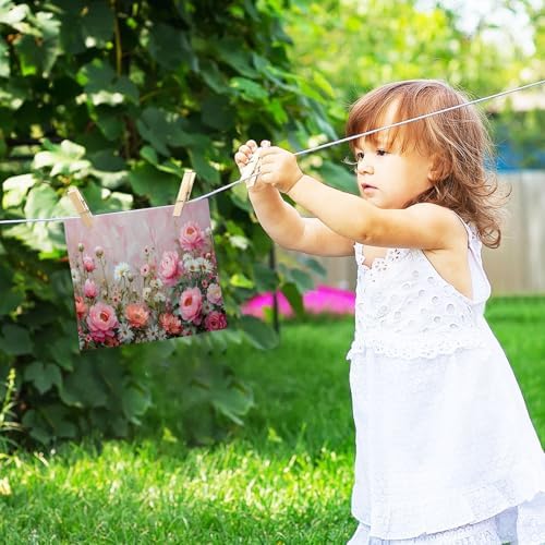Yettasbin Peony Flower Washcloths 2 Pack